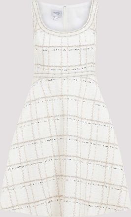 Giambattista Valli White Sequins Check Dress