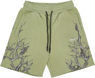 Phobia Archive Lightning Shorts - Heren - Korte Broeken - Groen - L - Katoen - Korte Broeken
