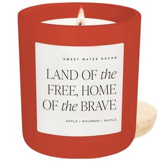 Sweet Water Decor Land of the Free, Home of the Brave 15 oz Soy Candle at Nordstrom