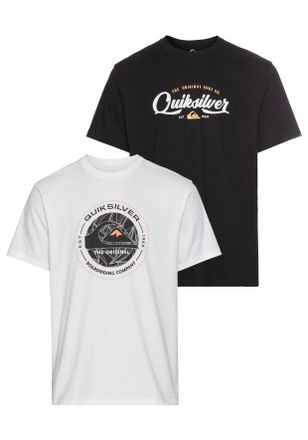 Quiksilver T-Shirt QUIKSILVER FLYING DISC UNDERTO SHORT SLEEVE PACK YM, Herren, Gr. 3XL, schwarz-weiss (wei&szlig;, schwa), Obermaterial: 100% Baumwolle, Shirts T-Shir