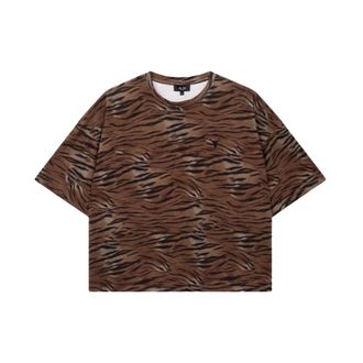 ALIX The Label Alix The Label - Tiger T-shirt - Dames - Tops - Bruin - Maat: M Katoen