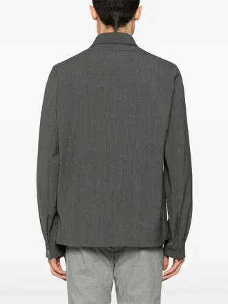 Herno Interlock-Weave Overshirt - Gray