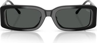 Diesel 53mm Rectangular Sunglasses in Bilayer Black Grey /Dark Grey at Nordstrom