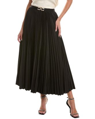 Gracia Pleated Midi Skirt