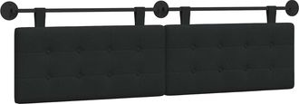 vidaXL Cabecero Colgante Negro Tela Vidaxl