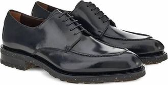 Ferragamo Mens Leather Derby-Shoes In Black
