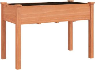 vidaXL Planter with Liner Brown 118x59x76 cm Solid Wood Fir Vidaxl