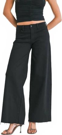 Just USA Not So Far Away Relaxed Wide Leg Jeans In Black