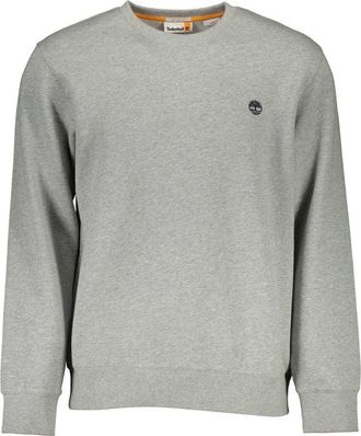 Timberland Mens Crew Neck Sweatshirt Classic Style - Grey Cotton - Size Small
