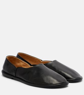 The Row Canal leather slip-on shoes