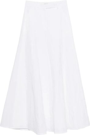 Brunello Cucinelli flared maxi skirt - women - Linen/Flax/Cotton/Acetate/Silk - 38 - White