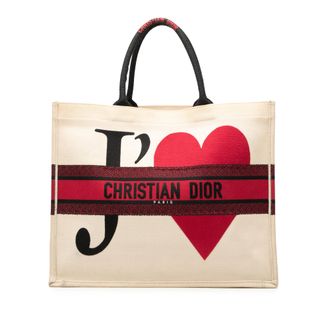 Dior Amour Large Embroidered Canvas Je T aime Book Tote