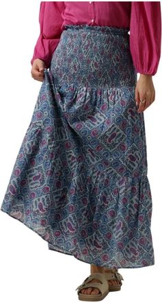 Antik Batik Lange Rok Zena Multi-Kleur - Dames - Maxi Rokken - Veelkleurig - S - Rokken