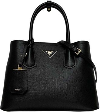 Prada Black Nero Leather Shoulder Bag Tote Bag (Pre-Owned)
