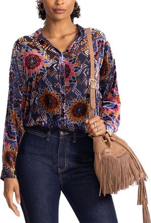 Johnny Was Petite Audrey Silk-Blend Shirt