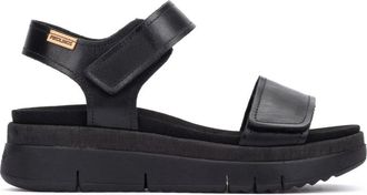 Pikolinos Palma Sandal - Dames - Sleehakken - Zwart - 40 EU - Leer - Schoenen
