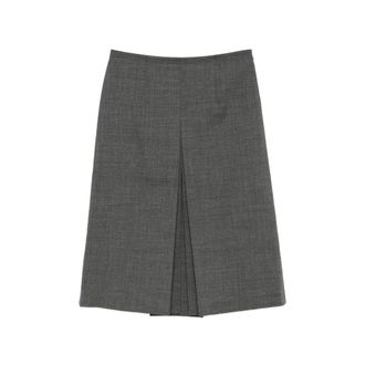 Prada Pleated Wool Skirt