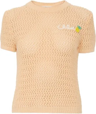 Chlo&eacute; Truien & Vesten, Dames, Oranje, L, Round-neck Truien