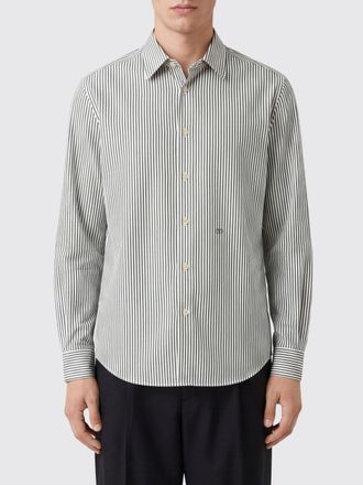 Valentino Garavani Camicia a righe in cotone con ricamo VLogo Signature
