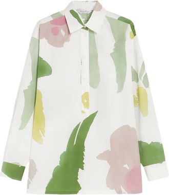Max Mara Camicia a maniche lunghe con stampa astratta Verace - Bianco