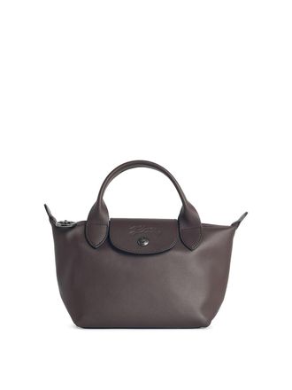 Longchamp Bag With Handle In Moka Leather