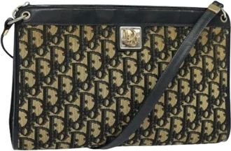 Dior Pre-owned Cross Body Bags, female, Multicolor, Size: ONE SIZE Pre-owned Vintage Canvas Shoulder Bag
