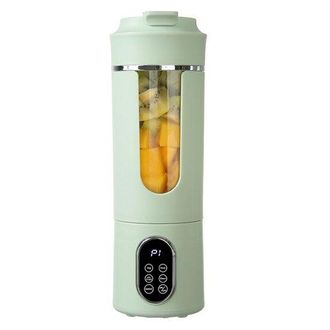 OEM Licuadora Inal&aacute;mbrica, Recargable Por Usb, Vaso Para Batidos De 530 Ml, 12 Cuchillas De Acero Inoxidable, Triturador De Hielo, 4 Programas, Beige