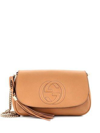 Gucci Borsa a tracolla Soho media in pelle con catena - Toni neutri