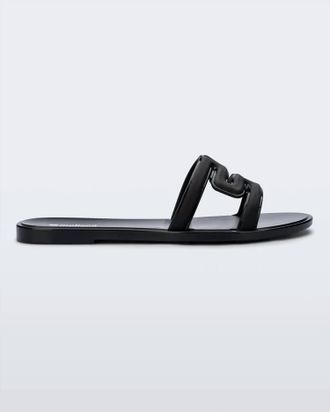 Melissa Womens Slip-On Style Slide Sandal In Black