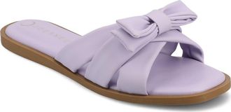 Journee Collection Prylin Bow Slide Sandal in Lilac at Nordstrom Rack, Size 8.5