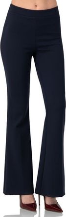 Ivonne Semi-Flared Trousers in Navy Blue at Nordstrom, Size 14