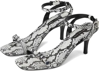 Michael Kors Darrington Stiletto Womens Sandals Aluminum : 8.5 M, Leather/Rubber