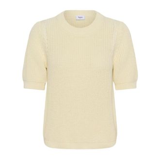Saint Tropez Rondgebreide bovenkleding - Dames - Truien - Geel - Maat: S