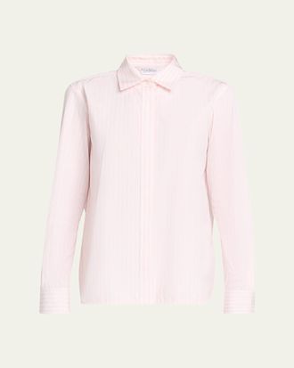 Max Mara Striped Cotton Button-Down Shirt