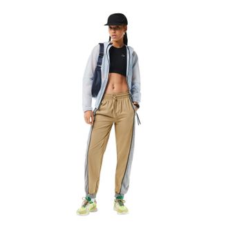 Lacoste Joggingbroeken met kleurblokken voor dames (Cement)