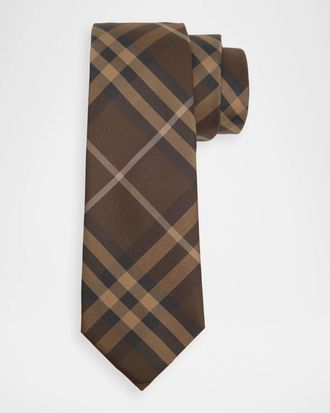 Burberry Men & apos;s Check Silk Tie