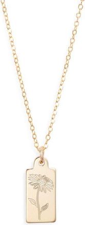 Set & Stones Tawney Birth Flower Pendant Necklace in Gold /April at Nordstrom