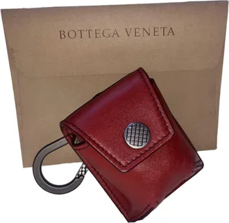 Bottega Veneta Leather AirPods Case Card Case - Red