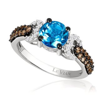 Le Vian Ladies Ocean Blue Topaz Rings set in 14K Vanilla Gold