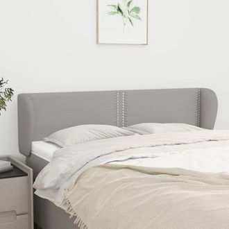 vidaXL Cabecero De Tela Gris Claro 147x23x78/88 Cm Vidaxl