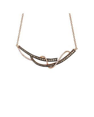 Le Vian Natural Colored Diamonds 14K Rose Gold 1.59 Ct. Tw. Diamond Bar Necklace