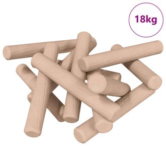 vidaXL Dowel De Madera 24000 Pcs Marr&oacute;n Madera Maciza Vidaxl