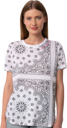 MC2 Saint Barth Woman Linen T-shirt With Bandanna Print