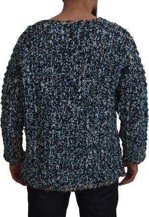 Dolce & Gabbana Mens Blue Button Cardigan Fatto A Mano Sweater Elastane Clothing