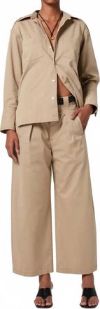Citizens Of Humanity Cara Cropped Pleated Trouser In Catalina