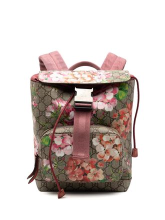 Gucci 2016-2025 Small GG Supreme Blooms Single Buckle backpack - women - Fabric - One Size - Brown