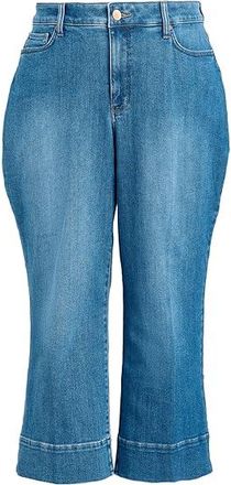 NYDJ Teresa Wide Leg Ankle 3 Hem Jeans Womens Clothing Blue Paradise : 14W 27, Cotton/Denim/Elastane