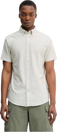 Barbour Camisa Oxtown de Manga Corta Entallada - Shirts - Hombre - Verde - XL