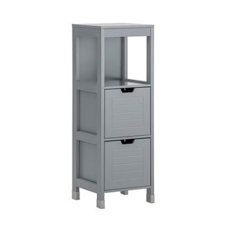 SoBuy Armario de ba&ntilde;o mdf gris
