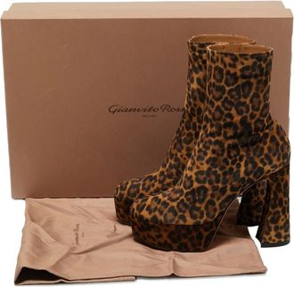 Gianvito Rossi Stivali con stampa - Marrone